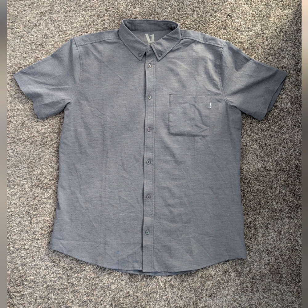 Grey Vuori Short-sleeve Button Down